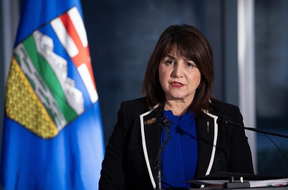 Alberta Health Minister Adriana LaGrange makes an announcement in Calgary, Thursday, Dec. 21, 2023. LaGrange says all procedures were followed after an Edmonton man partially paralyzed by a stroke told CBC news he was moved from a hospital to a motel that couldn't accommodate his wheelchair instead of a long-term care home he'd been expecting. THE ;CANADIAN PRESS/Todd Korol