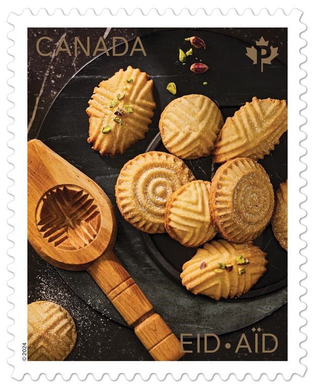 An example of Canada Post's new stamp is shown in an undated handout image. The stamp will commemorate the festival of Eid- al-Fitr, which marks the end of Ramadan, Islam's holy month. THE CANADIAN PRESS/HO-Canada Post, *MANDATORY CREDIT*