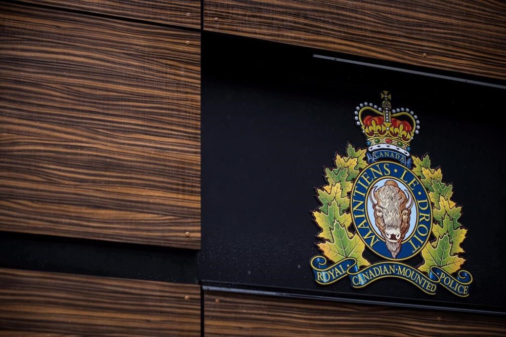 The RCMP logo is seen outside Royal Canadian Mounted Police