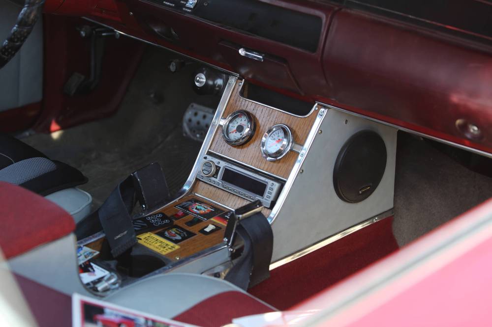 The console built by Harry Buhler for his restored 1968 Dodge Coronet 440.