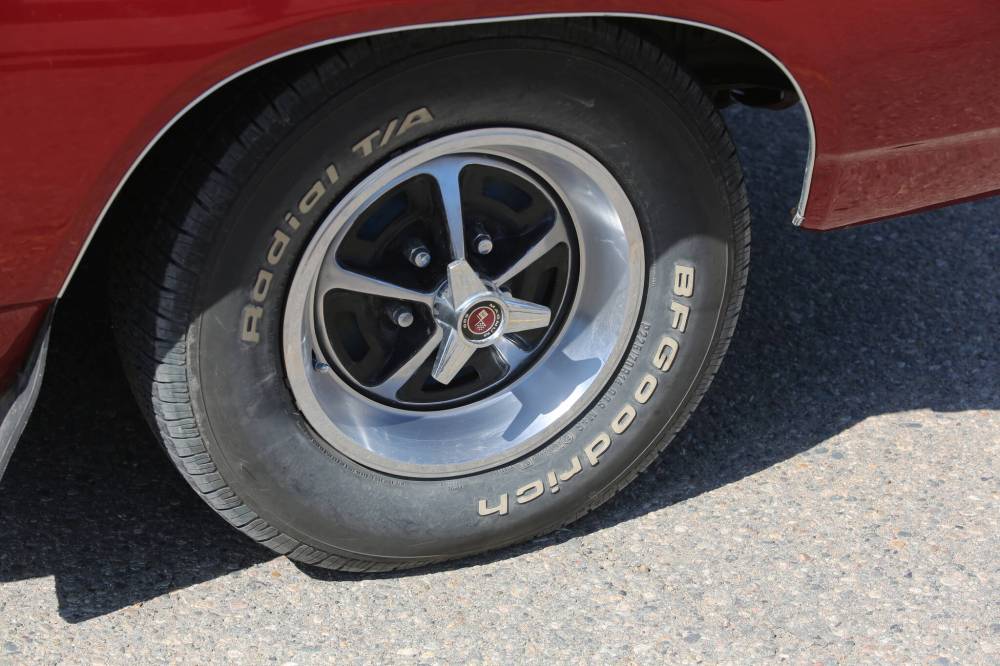 These new rims were put on by Harry Buhler as he restored the Coronet.