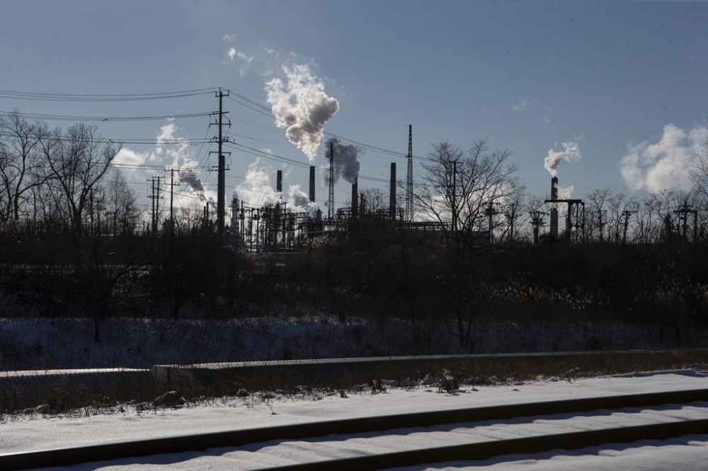 Environment Minister Steven Guilbeault is ordering all petrochemical companies which operate in Sarnia, Ont., to take steps to control leaks of the cancer-causing chemical benzene. A petrochemical plant is seen in Sarnia, Ont., Wednesday, Jan. 26, 2022. THE CANADIAN PRESS/Chris Young