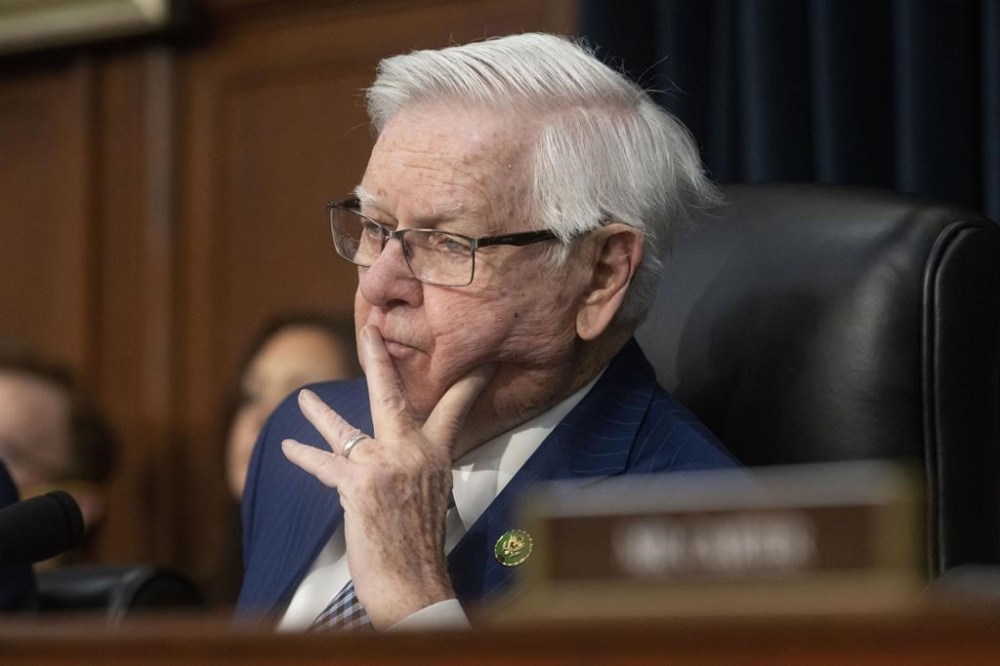 FILE - Committee Chairman Rep. Hal Rogers, R-Ky., listens to the testimony of Attorney General Merrick Garland during House Committee on Appropriations, Subcommittee on Commerce, Justice, Science, and Related Agencies budget hearing on Capitol Hill, Monday, April 15, 2024, in Washington. Kentucky voters go to the polls for the primary election on Tuesday, May 21, 2024. Republican Rep. Rogers, faced three primary election challengers in the 5th District, which covers eastern and parts of southern Kentucky. (AP Photo/Kevin Wolf, File)