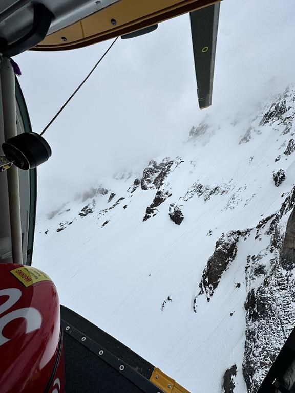 The Atwell Peak area of Mount Garibaldi, near Squamish, B.C. is shown from a helicopter, in this handout image provided by North Shore Rescue, taken on Wednesday June 5, 2024. North Shore Rescue crews search for three mountaineers missing since May 31 in the Atwell Peak area of Mount Garibaldi, near Squamish, B.C. THE CANADIAN PRESS/HO-North Shore Rescue**MANDATORY CREDIT **