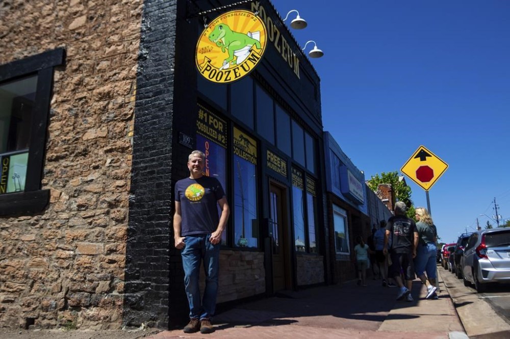 President and curator George Frandsen stands outside his