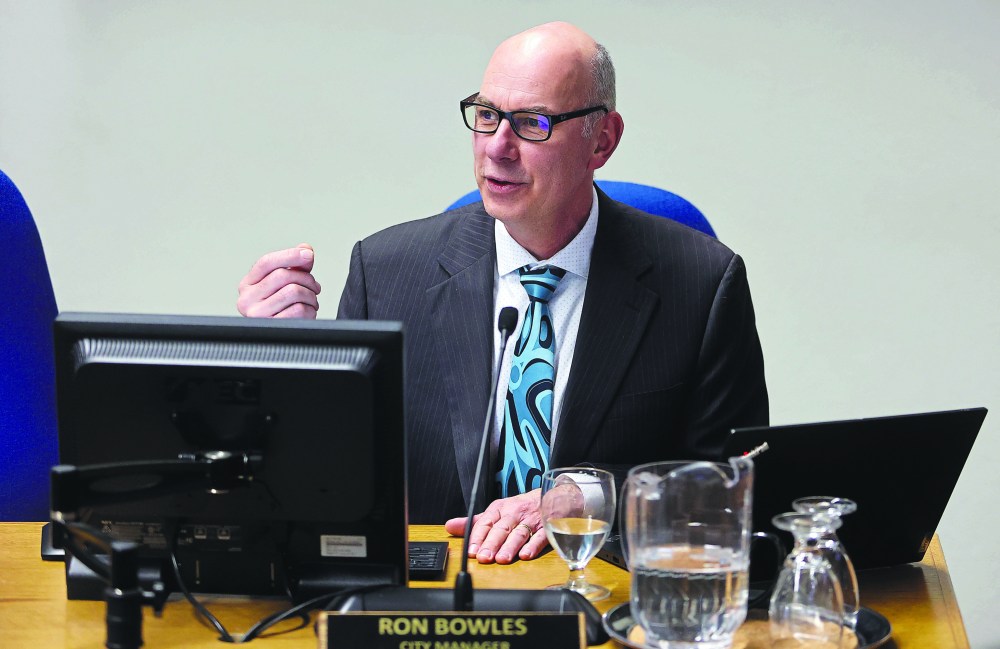 City manager Ron Bowles (now outgoing city manager) was the highest-paid city employee last year according to the latesty Public Sector Compensation Disclosure Act report. Whether taxpayers are getting value for their money in the salaries paid to our city employees is a complicated question, Deveryn Ross writes. (File)