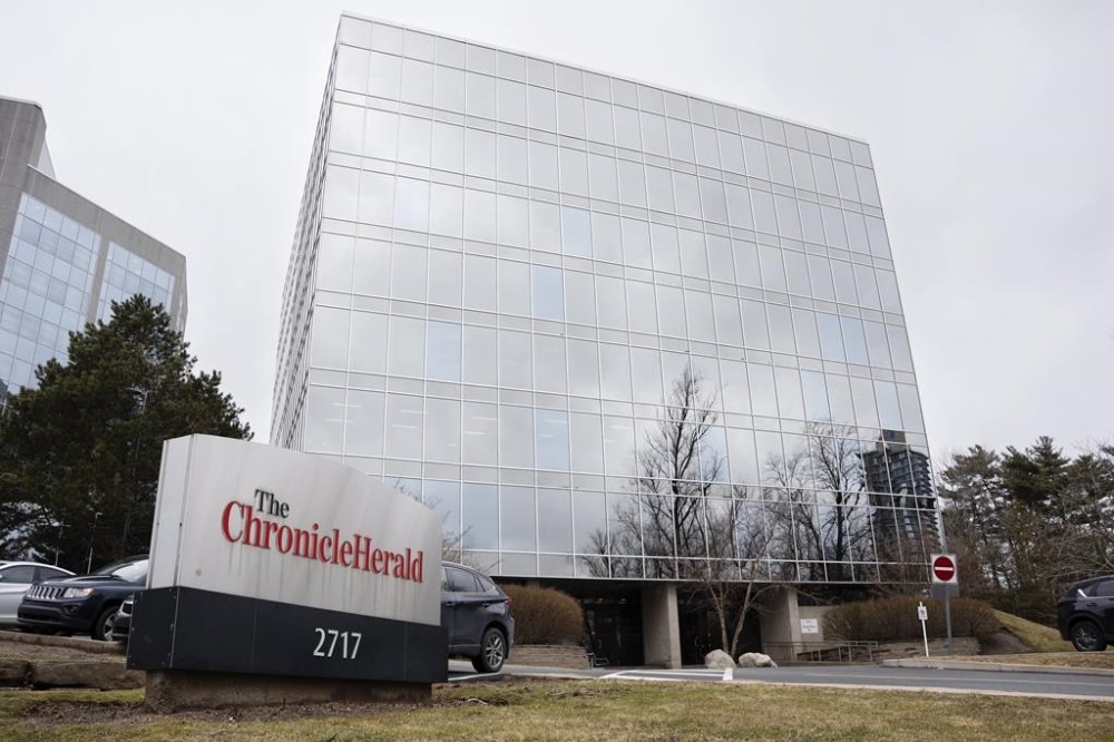 The Chronicle Herald headquarters, SaltWire Network Inc.'s flagship newspaper, is shown in Halifax on March 12, 2024. THE CANADIAN PRESS/Darren Calabrese