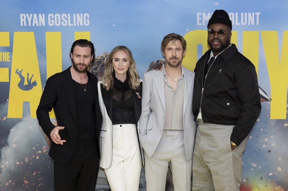 Nearly four months after Quebec reduced the tax credit for international film studios employing visual effect workers in the province, Quebec’s VFX studios are looking to rebound from job and revenue losses by striking a better deal with the Legault government. Aaron Taylor-Johnson, from left, Emily Blunt, Ryan Gosling and Winston Duke pose upon arrival at the special screening for the film 'The Fall Guy' on Monday, April 22, 2024, in London. THE CANADIAN PRESS/AP-Photo by Vianney Le Caer/Invision/AP