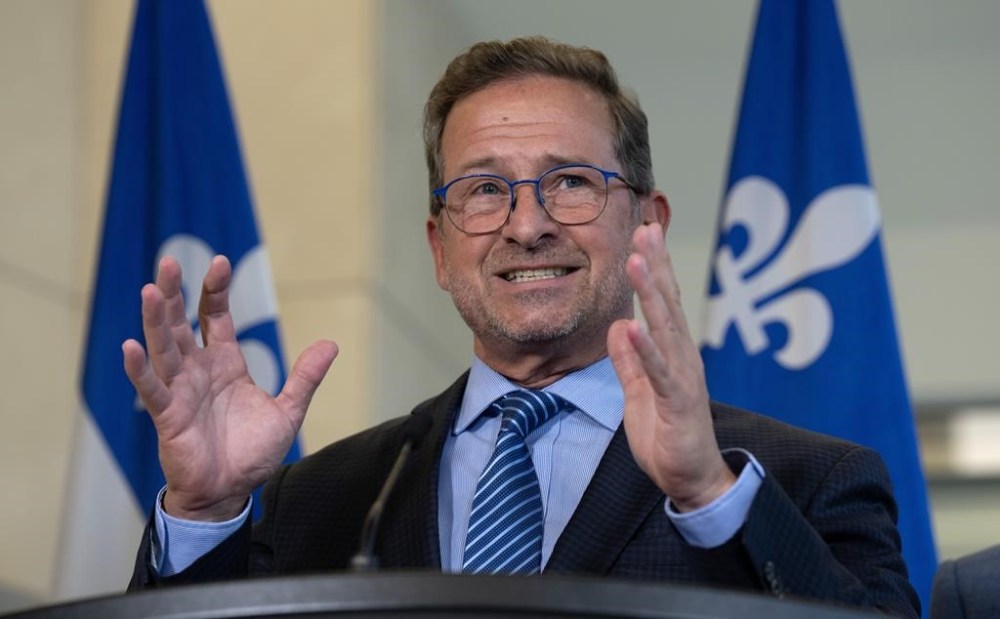 Bloc leader Yves-Francois Blanchet speaks with reporters outside caucus, Wednesday, September 25, 2024 in Ottawa. The government has just weeks to decide if it will meet the Bloc Québécois' $16-billion demand to stave off an election for a few more months, but the stipulation may be at odds with the Liberals' political and fiscal plans. THE CANADIAN PRESS/Adrian Wyld