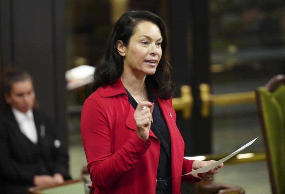 NDP MP Heather McPherson asks a question during question period in the House of Commons, on Parliament Hill in Ottawa, Thursday, June 6, 2024. THE CANADIAN PRESS/Sean Kilpatrick