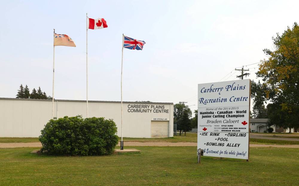 The Carberry Plains Recreation Centre in Carberry on Wednesday. As treasurer of the curling club, Fraser stole $30,000 over the course of a year. (Michele McDougall/The Brandon Sun)