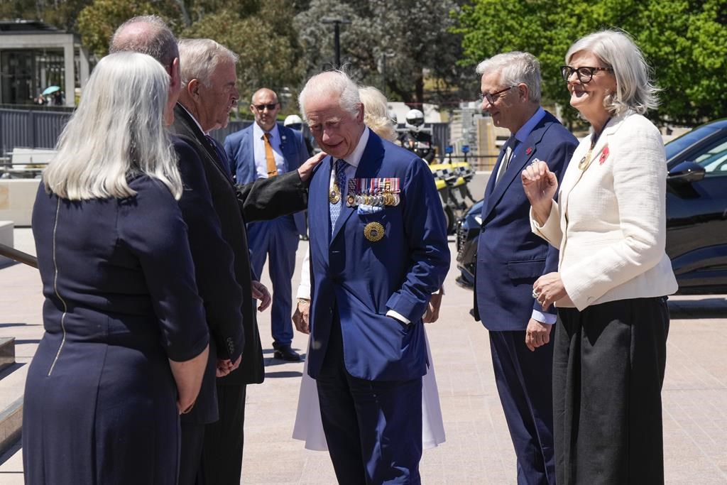 King Charles and Queen Camilla lay wreaths at Australian War Memorial