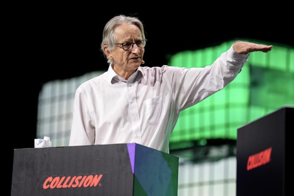 AI pioneer Geoffrey Hinton, speaks at the Collision Conference, in Toronto, on Wednesday, June 19, 2024. THE CANADIAN PRESS/Chris Young