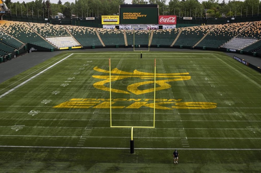 Mark Kilam has been hired as the new head coach of the Edmonton Elks, the team announced Monday.The Elks unveil their new name and logo at Commonwealth Stadium in Edmonton, on Tuesday, June 1, 2021. THE CANADIAN PRESS/Jason Franson