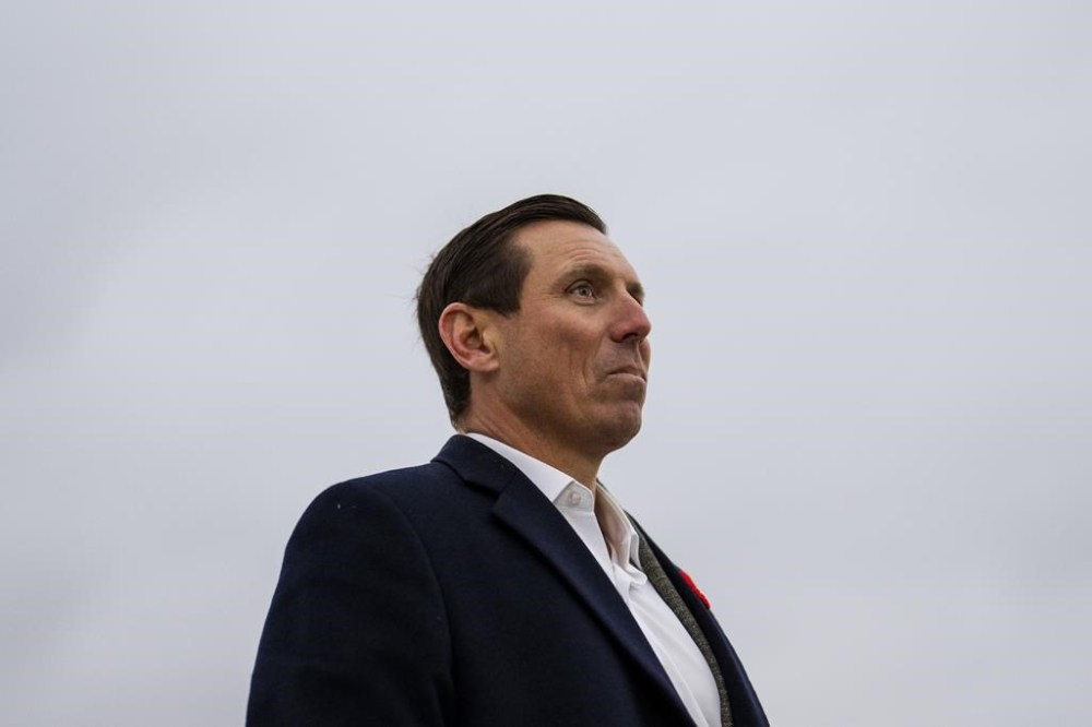 Brampton Mayor Patrick Brown looks on during the Diwali Mela festival at Sesquicentennial Park in Brampton, Ont., Friday, Nov. 1, 2024. Brampton Mayor Patrick Brown said foreign interference did not tip the scales in the Conservative party's last leadership race that installed Pierre Poilievre at the helm. THE CANADIAN PRESS/Andrew Lahodynskyj