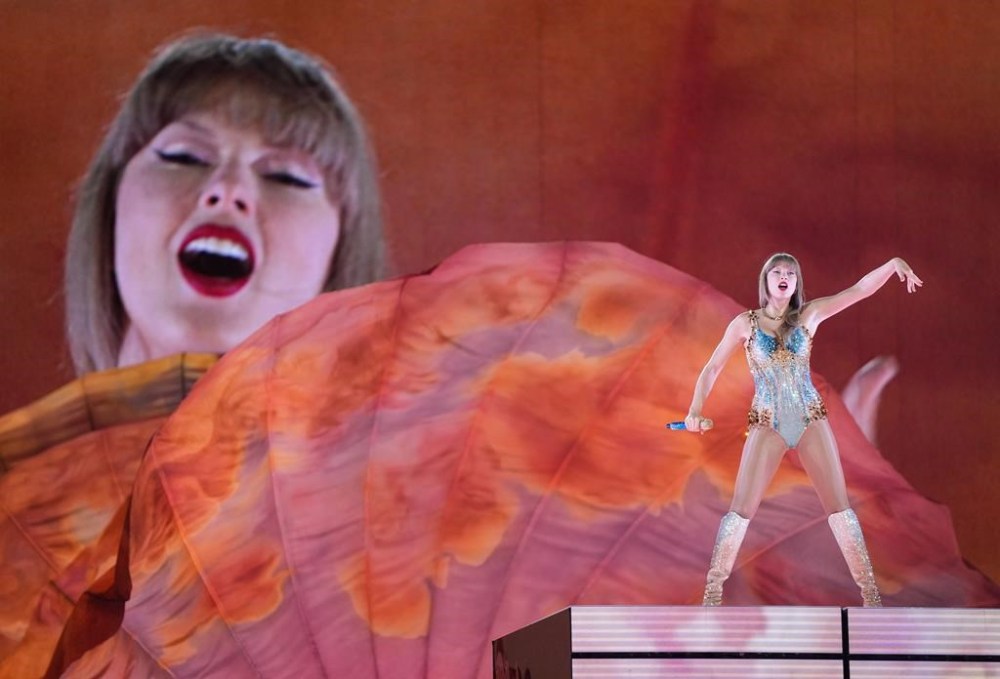 Taylor Swift performs during the Eras Tour concert, in Vancouver on December 6, 2024. THE CANADIAN PRESS/Darryl Dyck