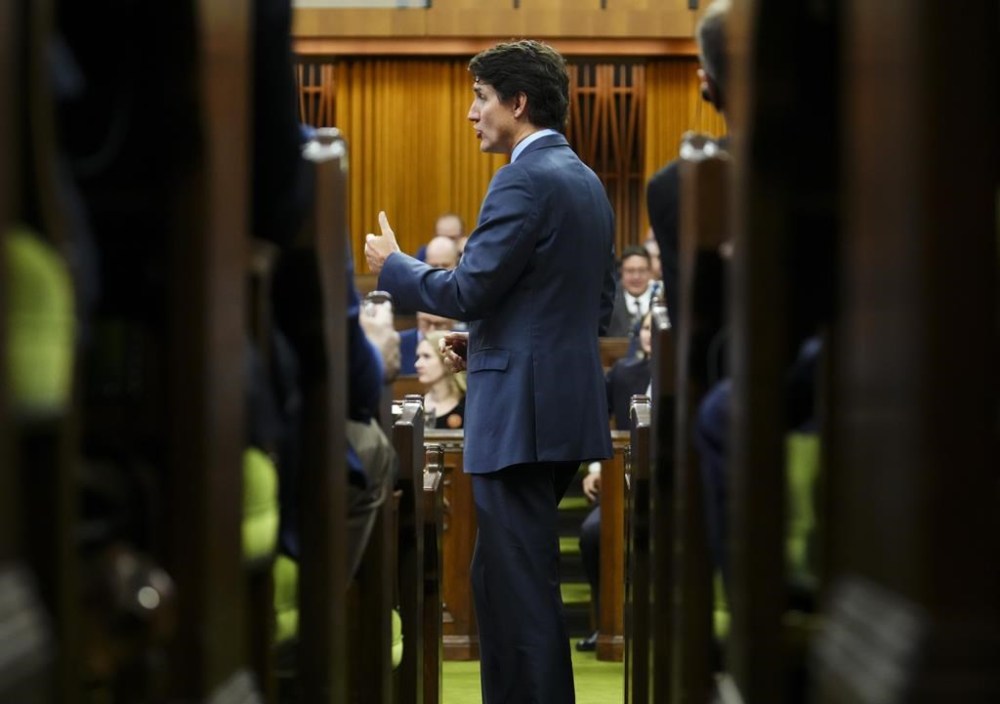 Prime Minister Justin Trudeau rises during question period in the House of Commons on Parliament Hill in Ottawa, Wednesday, Oct. 30, 2024. THE CANADIAN PRESS/Sean Kilpatrick