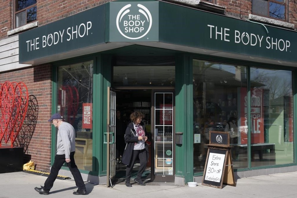 The exterior of a Body Shop store is seen in Toronto on Monday, March 4, 2024. THE CANADIAN PRESS/Chris Young