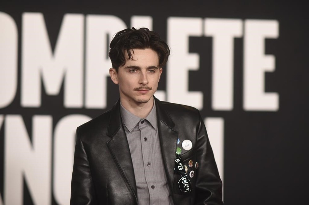 Timothee Chalamet arrives at the premiere of