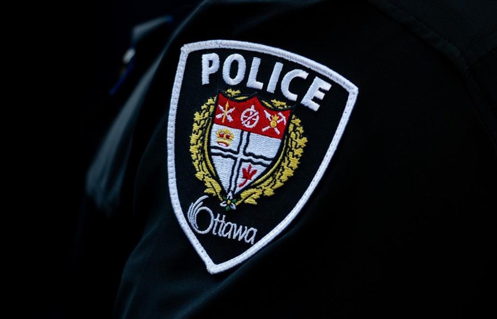 A Ottawa Police Service (OPS) patch is seen in Ottawa, on Sunday, Sept. 29, 2024. THE CANADIAN PRESS/Spencer Colby
