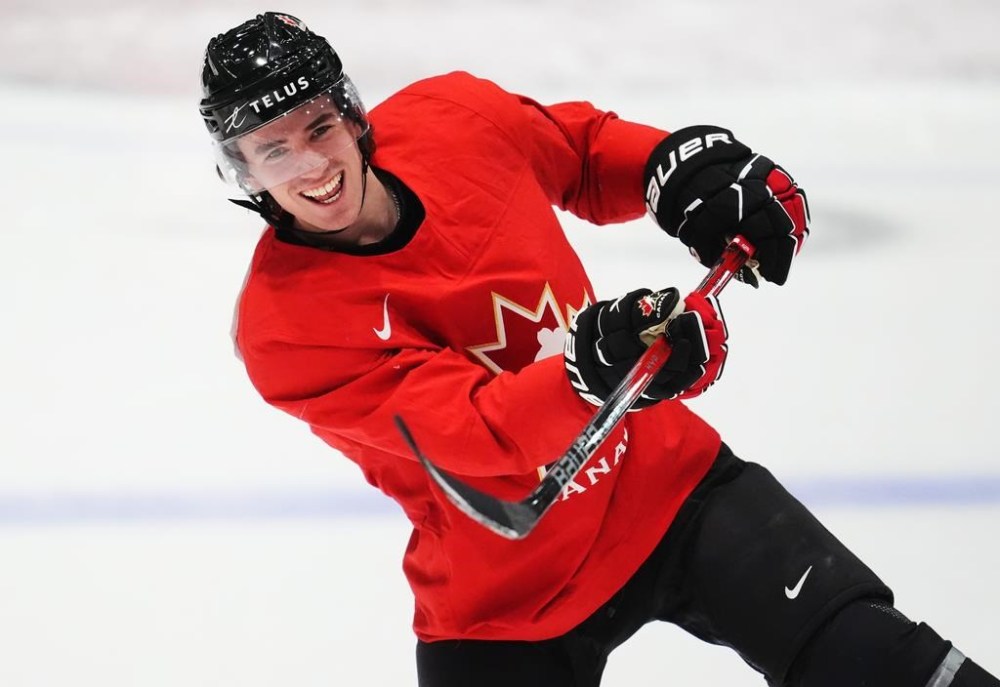 Centre Brayden Yager has been named captain of Canada's team for the upcoming world junior hockey championship. Yager takes a shot during the first day of the Canadian selection camp in Ottawa on Tuesday, Dec. 10, 2024. THE CANADIAN PRESS/Sean Kilpatrick