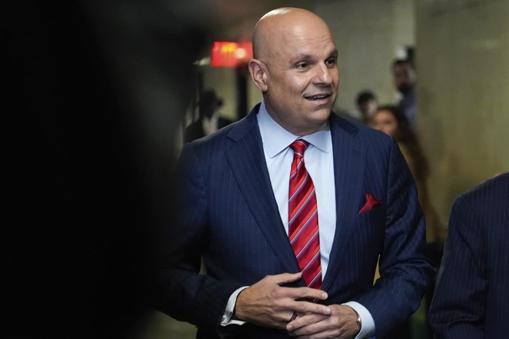 Arthur Aidala, Ingrid Lewis-Martin's attorney, arrives at Manhattan criminal court, Thursday, Dec. 19, 2024, in New York. (AP Photo/Julia Demaree Nikhinson)