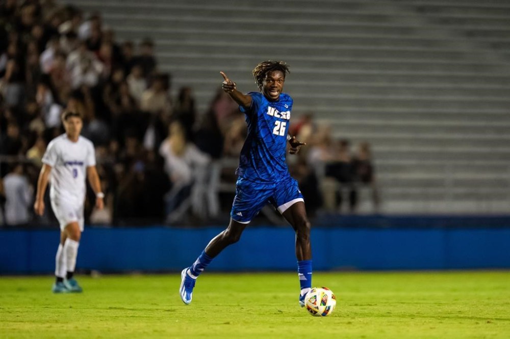 This undated photo shows midfielder Manu Duah in action for the UC Santa Barbara Gauchos in Santa Barbara, California. THE CANADIAN PRESS/HO