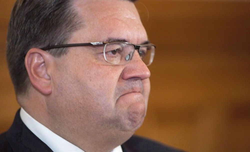 Outgoing Montreal mayor Denis Coderre pauses as he answers a question during a news conference in Montreal on November 8, 2017. THE CANADIAN PRESS/Paul Chiasson