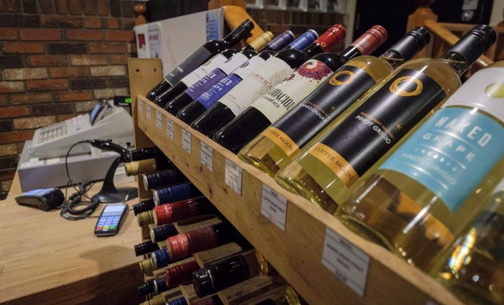 British Columbia wineries are now able to sell their products directly to Alberta consumers following an agreement between the two provinces. Bottles of British Columbia wine are displayed at a liquor store in Cremona, Alta., on February 7, 2018. THE CANADIAN PRESS/Jeff McIntosh
