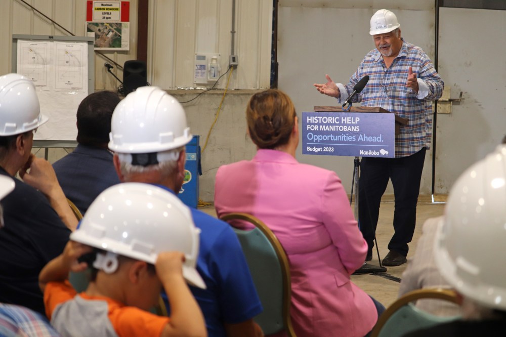 Gambler First Nation Chief David LeDoux was all smiles during celebrating the opening of the province’s first-ever potash mine on June 9, 2023. At the time, the Gambler First Nation was a 20 per cent equity partner in the operation, which is being run by the Potash and Agri Development Corporation of Manitoba (PADCOM). The equity partnership was terminated in August this year. (File)