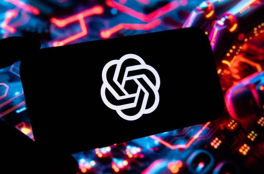 This illustration shows the OpenAI logo. A group of Canadian news media companies, including CBC/Radio Canada, are suing OpenAI for using their content without permisison.
