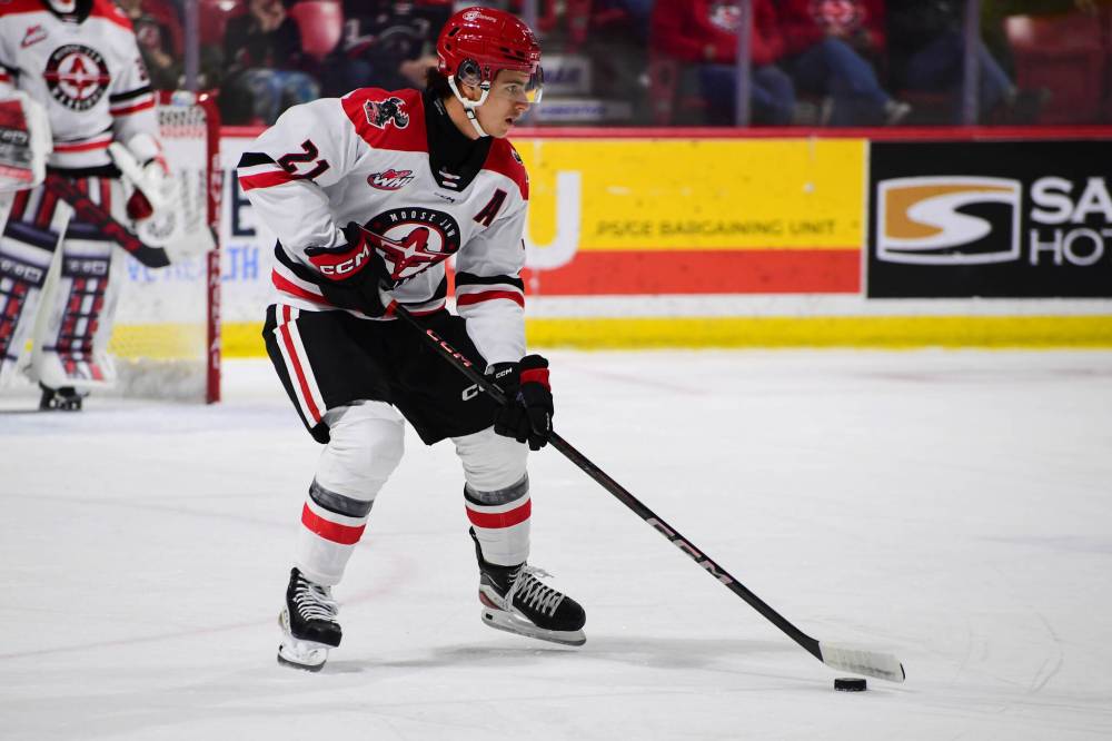 Aiden Ziprick of Russell has taken on new responsibilities with the Moose Jaw Warriors this season after the 19-year-old defenceman was named an alternate captain. (Nick Pettigrew/Moose Jaw Warriors)
Dec. 10, 2024