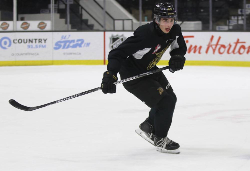 Brandon Wheat Kings rookie defenceman Gio Pantelas is one of four newcomers to the team’s much-improved blue-line. (Perry Bergson/The Brandon Sun)