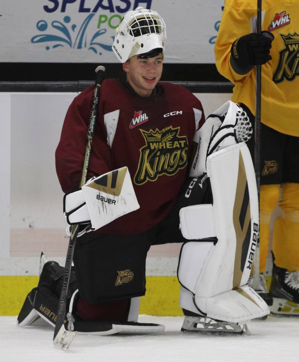 Brandon Wheat Kings goalie Ethan Eskit will be in Houston with his family after they moved there three years ago from Calgary. (Perry Bergson/The Brandon Sun)