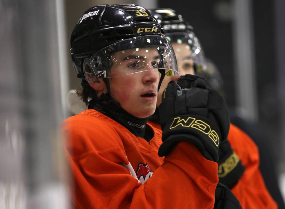 Brandon Wheat Kings forward Easton Odut of Dauphin has three goals and two assists in 20 games in his 17-year-old season. (Perry Bergson/The Brandon Sun)
Dec. 17, 2024