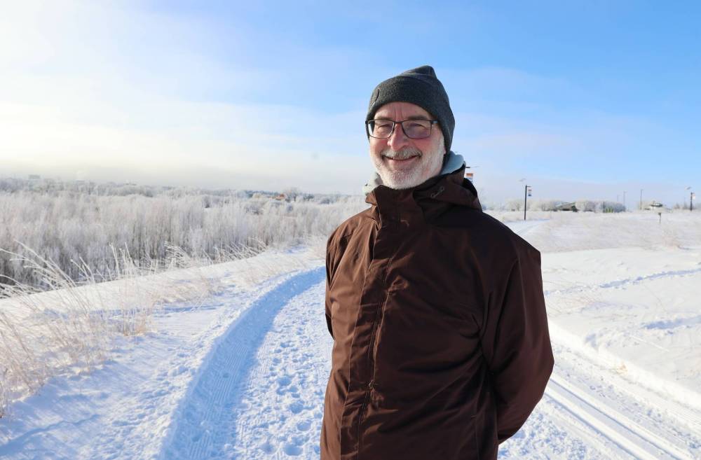 Dean Hammond, executive director of the Brandon Riverbank Discovery Centre, stands on a trail that has been groomed for a variety of users, including cross-country skiers, fat-tire cyclists, walkers, dog walkers and snowshoers. (Photos by Michele McDougall/The Brandon Sun)
