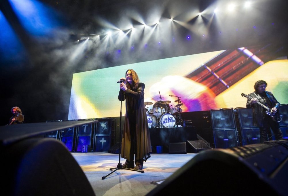 FILE - Singer Ozzy Osbourne performs during the concert of the English rock band Black Sabbath in Papp Laszlo Budapest Sports Arena in Budapest, Hungary, Wednesday, June 1, 2016. (Balazs Mohai/MTI via AP, File)
