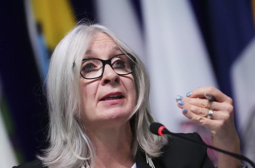 Indigenous Services Minister Patty Hajdu takes part in a panel during the Assembly of First Nations Special Chiefs Assembly in Ottawa on December 5, 2024. THE CANADIAN PRESS/Sean Kilpatrick