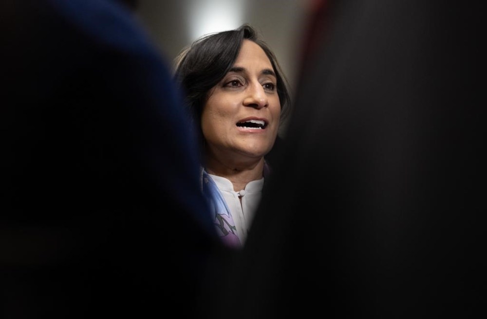 Federal Transport and Internal Trade Minister Anita Anand says she will not run for the leadership of the Liberal Party of Canada. Anand speaks with reporters before a cabinet meeting, Tuesday, October 29, 2024 in Ottawa. THE CANADIAN PRESS/Adrian Wyld