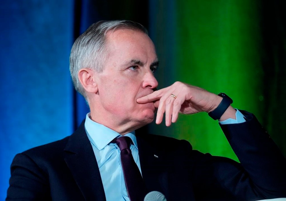 Former governor of the Bank of Canada Mark Carney, who also served as governor of the Bank of England, speaks at the Sustainable Finance conference in Ottawa, Thursday Nov. 28, 2024. THE CANADIAN PRESS/Adrian Wyld