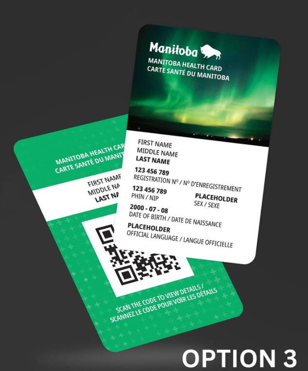 The new plastic health card will feature an image of the northern lights. (Supplied)