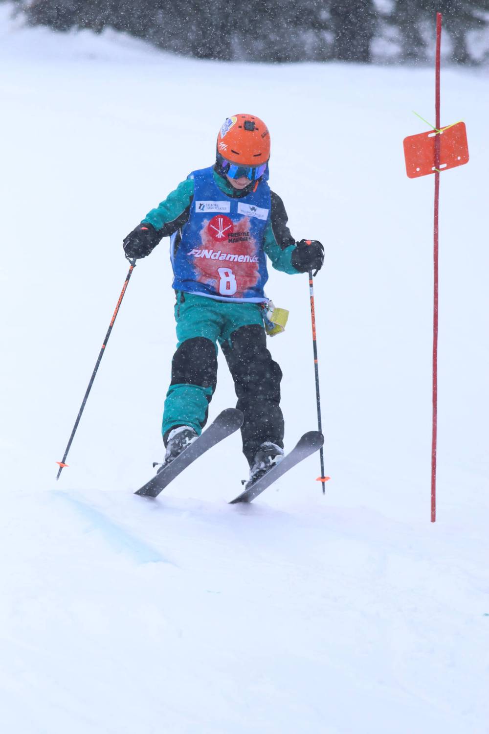 Ten-year-old Mathieu Gaudet takes flight off a jump at Holiday Mountain. (Matt Packwood/The Brandon Sun)