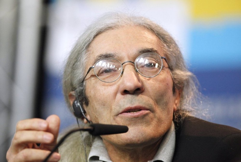 FILE - Algerian author Boualem Sansal, a members of the Jury, at the press conference speaks during the 62 edition of International Film Festival Berlinale, in Berlin Thursday, Feb. 9, 2012. (AP Photo/Markus Schreiber, File)