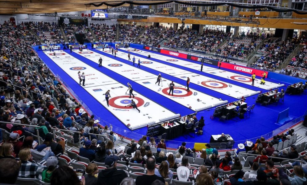 Fans take in the action at the Scotties Tournament of Hearts in Calgary, Monday, Feb. 19, 2024. THE CANADIAN PRESS/Jeff McIntosh