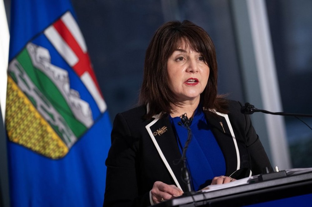 Adriana LaGrange, Minister of Health for Alberta, makes an announcement in Calgary, Alta., Thursday, Dec. 21, 2023. THE CANADIAN PRESS/Todd Korol