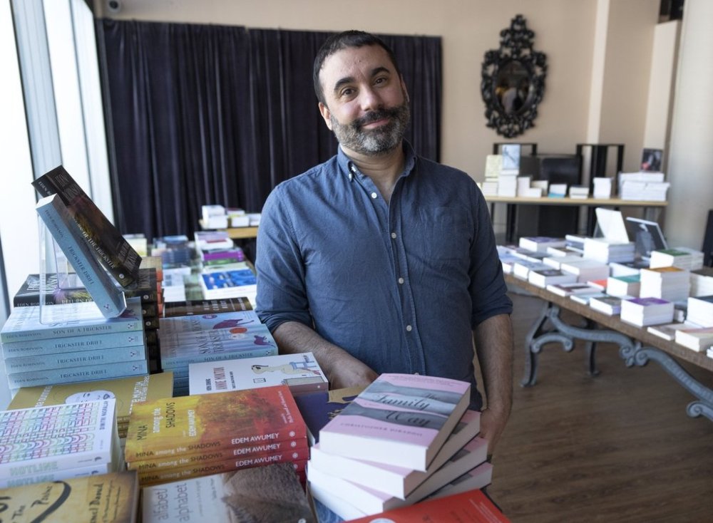 Author Christopher Diraddo is seen at the Blue Met Book festival in Montreal, May 6, 2022. THE CANADIAN PRESS/Ryan Remiorz