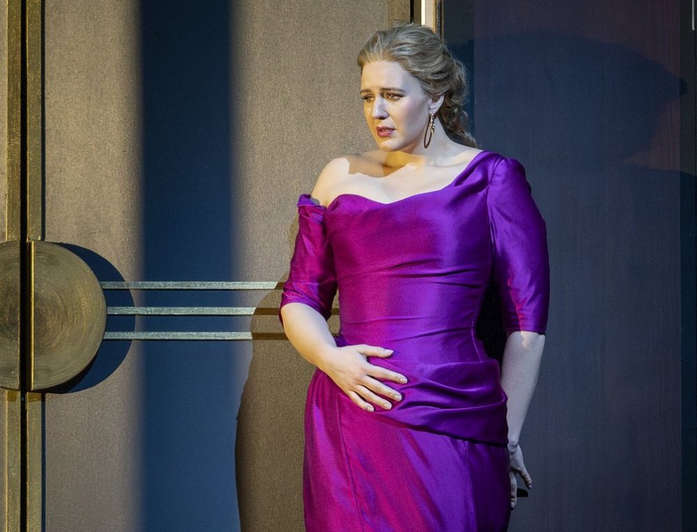 Lise Davidson appears during a performance of Giuseppe Verdi's La Forza del Destino at the Metropolitan Opera in New York. on Feb. 20, 2024. (Karen Almond via AP)