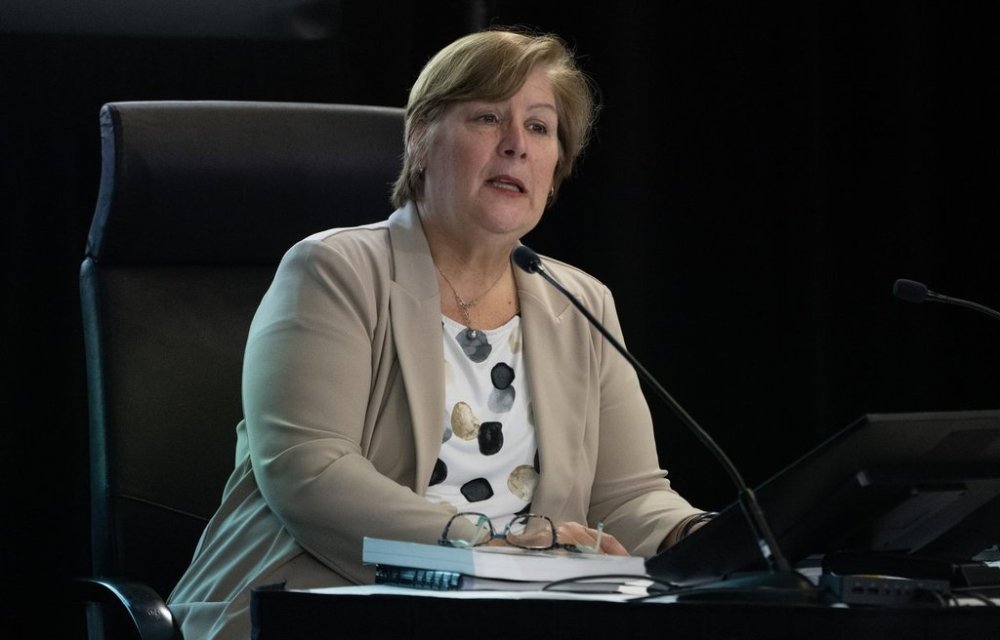Commissioner Justice Marie-Josee Hogue delivers her opening remarks as the Foreign Interference commission begins fall hearings, Monday, September 16, 2024 in Ottawa. THE CANADIAN PRESS/Adrian Wyld