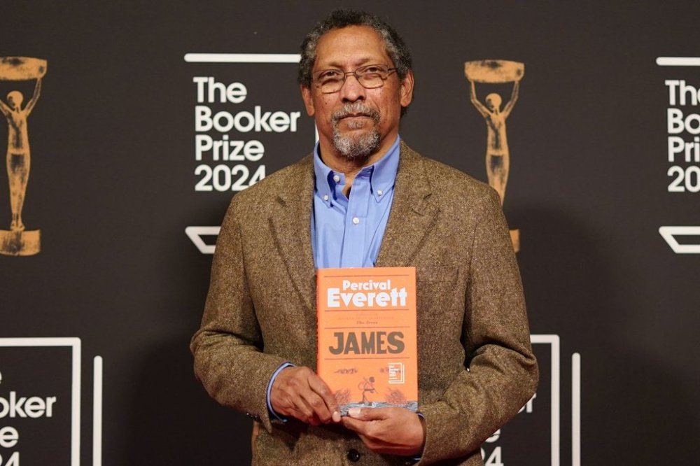 FILE - Percival Everett arrives at the Booker Prize award dinner in London, Tuesday, Nov. 12, 2024. (AP Photo/Alberto Pezzali, File)