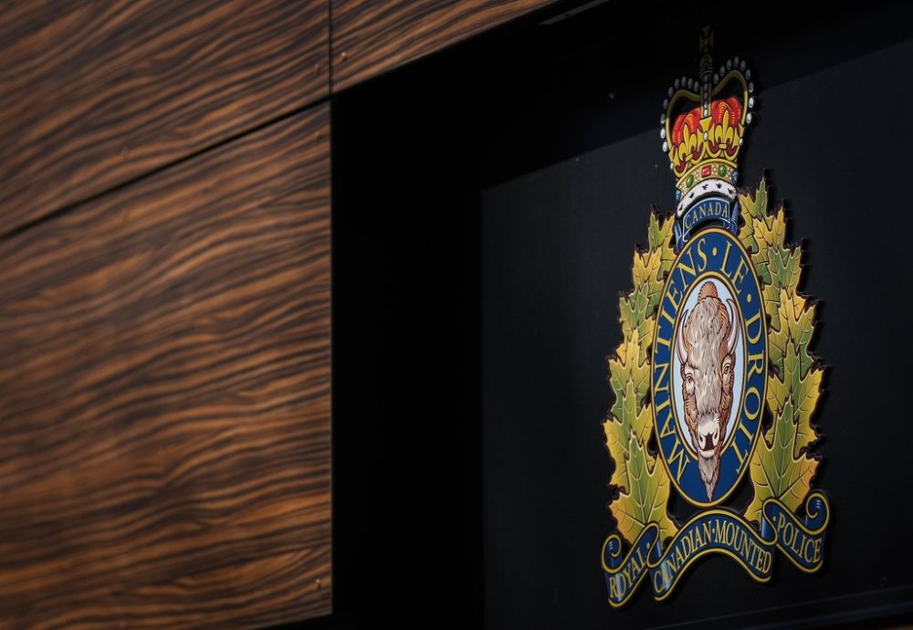 The RCMP logo is seen in Surrey, B.C., on March 16, 2023. THE CANADIAN PRESS/Darryl Dyck